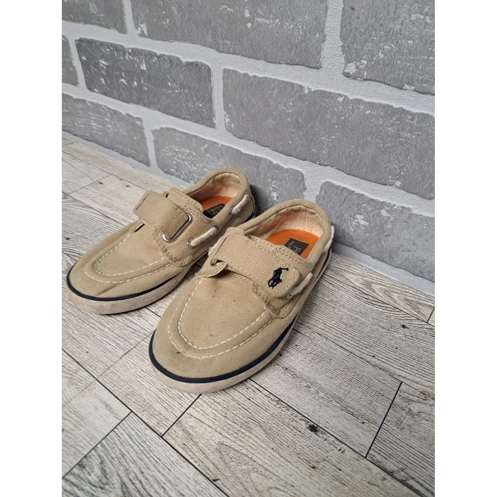 Polo Ralph‎ Lauren Toddler Boy's Boat Tan Shoes Size 8